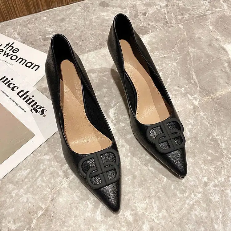 Black Stiletto High Heels Women's 2026 Spring Autumn - Image 5