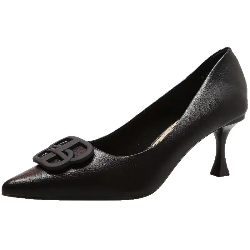 Black Stiletto High Heels Women's 2026 Spring Autumn - Image 6