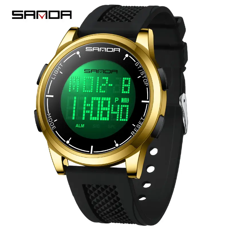 Sanda Digital Watch Men Black Strap 16:54 - Image 11