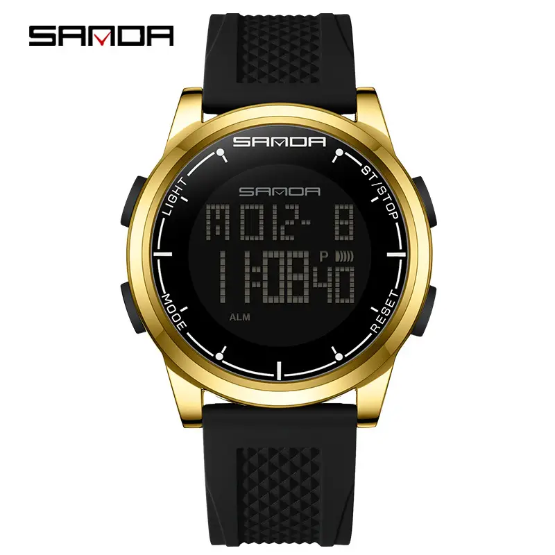 Sanda Digital Watch Men Black Strap 16:54 - Image 3