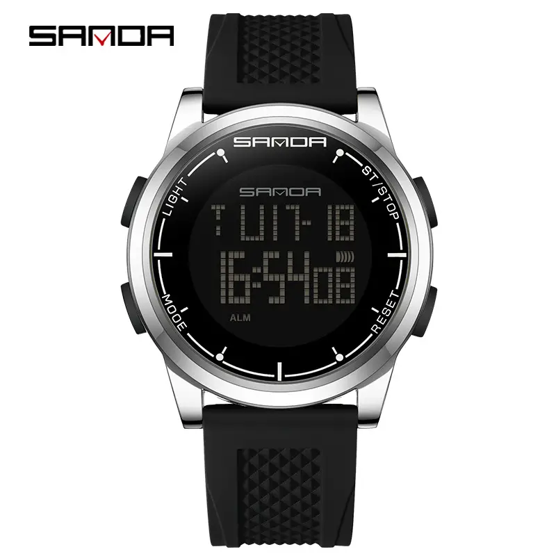 Sanda Digital Watch Men Black Strap 16:54 - Image 5