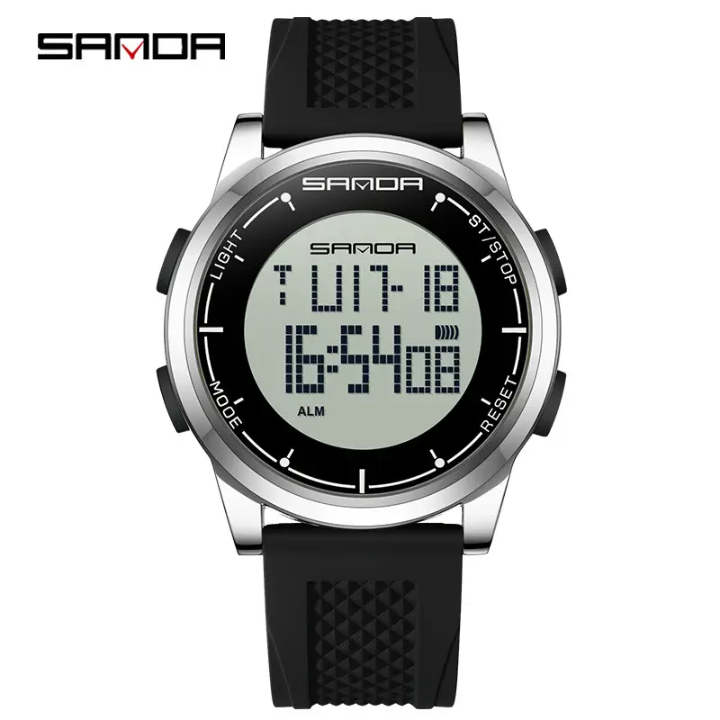 Sanda Digital Watch Men Black Strap 16:54 - Image 6