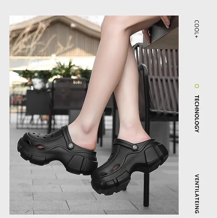 Thick-Soled Height-Increasing Clogs for Women, 2025 New Non-Slip Beach Sandals with Eva Closed-Toe Design, Cartoon Slippers — feature 24