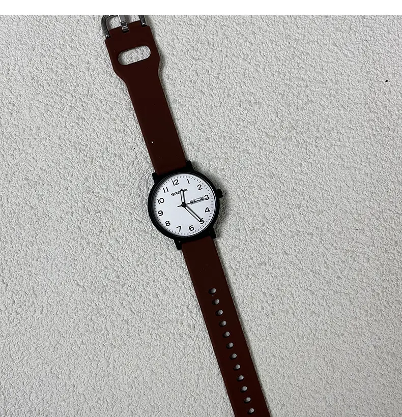 Sanda White Quartz Watch with Double Calendar — feature 11