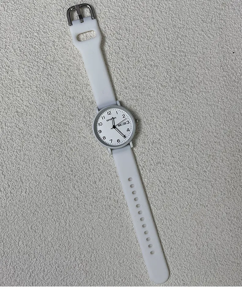 Sanda White Quartz Watch with Double Calendar — feature 2