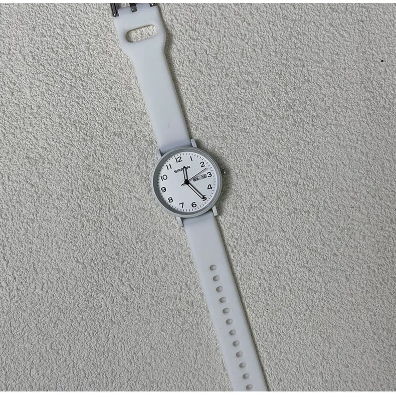 Sanda White Quartz Watch with Double Calendar — feature 6