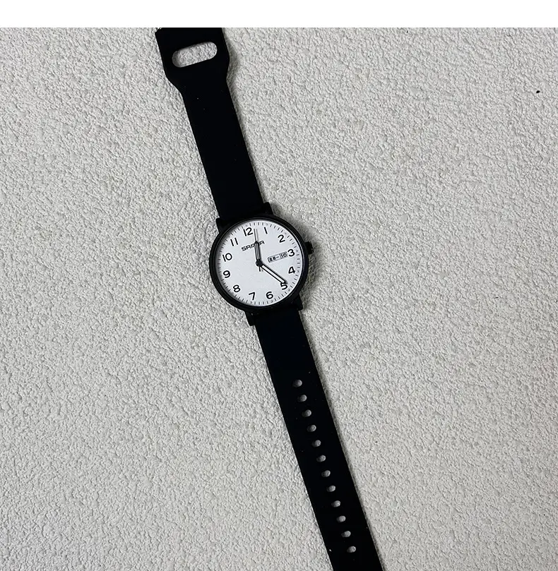 Sanda White Quartz Watch with Double Calendar — feature 9