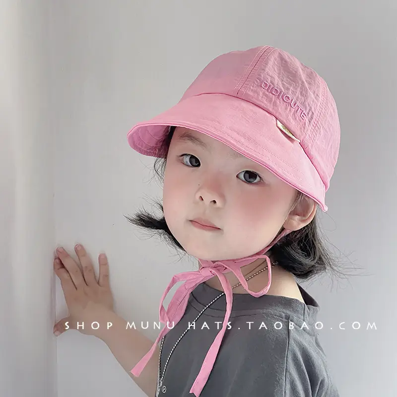 Pink Baby Sun Hat with Bow Cap for Girls - Image 6