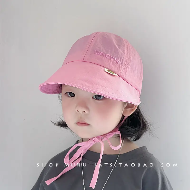Pink Baby Sun Hat with Bow Cap for Girls - Image 7
