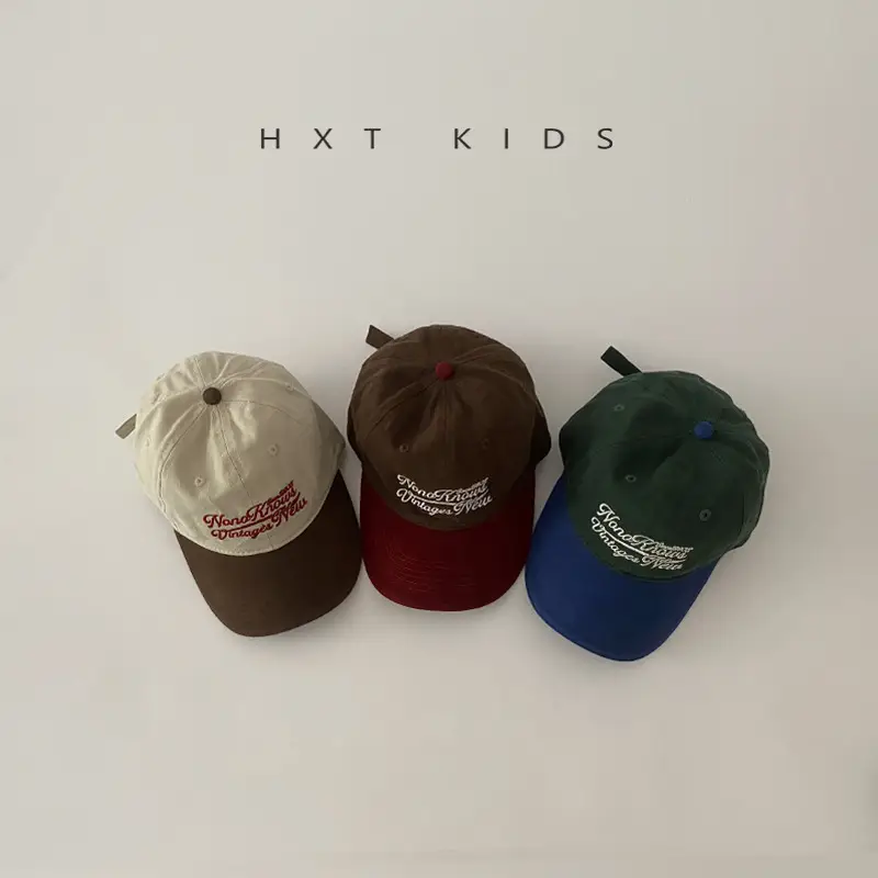 Children's Cap Spring Autumn Matching Embroidered Soft Top Hat - Image 5
