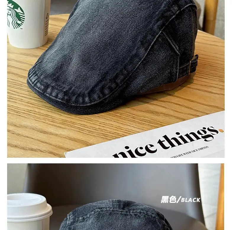 Japanese Denim Vintage Cap for Women Men Washed Duck Tongue — feature 14
