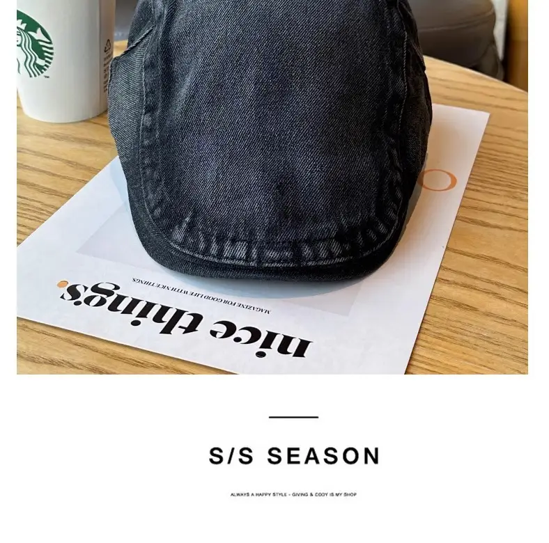 Japanese Denim Vintage Cap for Women Men Washed Duck Tongue — feature 15