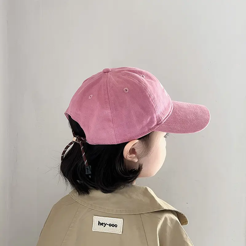 Pink Korean Style Baseball Cap for Girls - Image 9