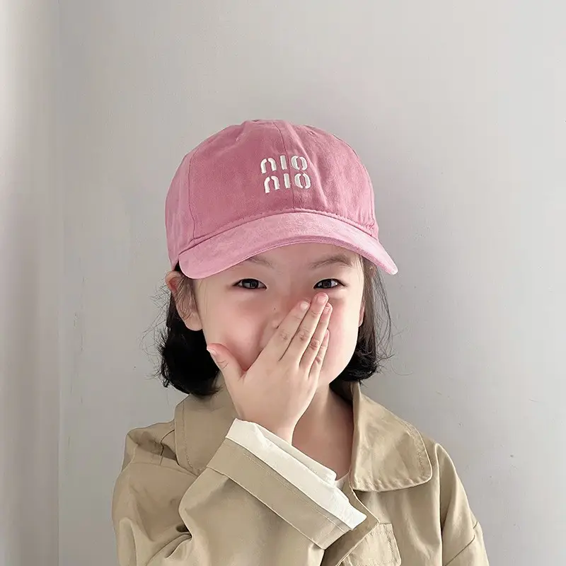 Pink Korean Style Baseball Cap for Girls - Image 10