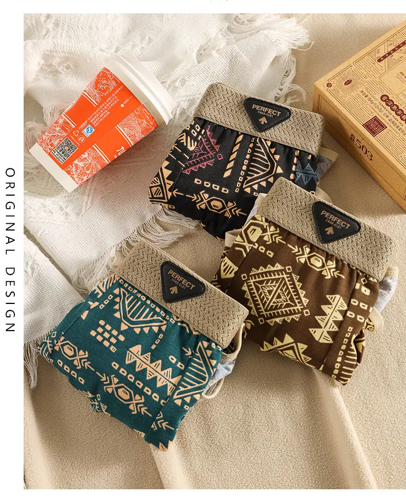 American Retro Printed Cotton Boxers for Men — feature 10
