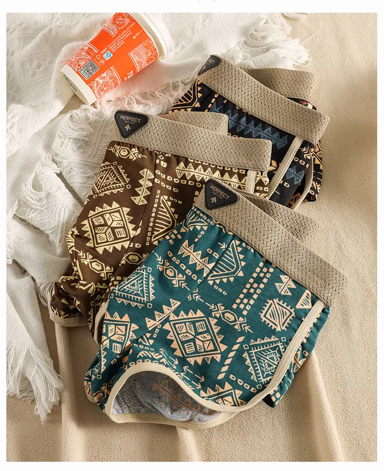 American Retro Printed Cotton Boxers for Men — feature 11
