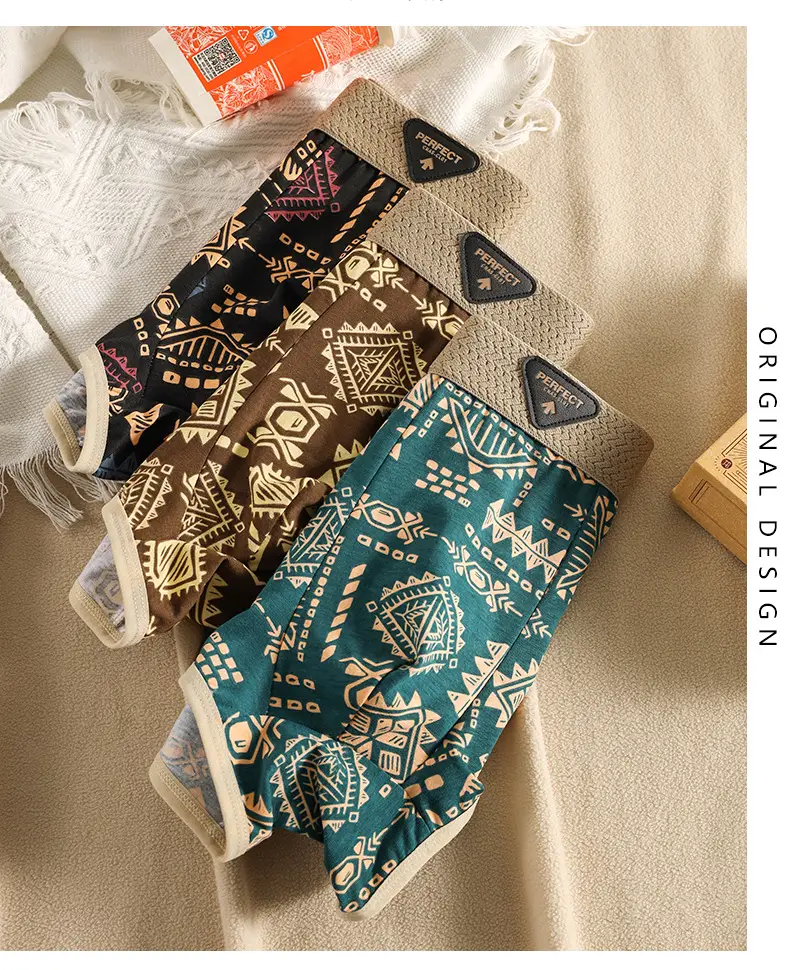American Retro Printed Cotton Boxers for Men — feature 12