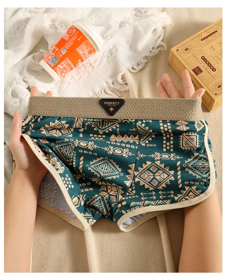 American Retro Printed Cotton Boxers for Men — feature 14