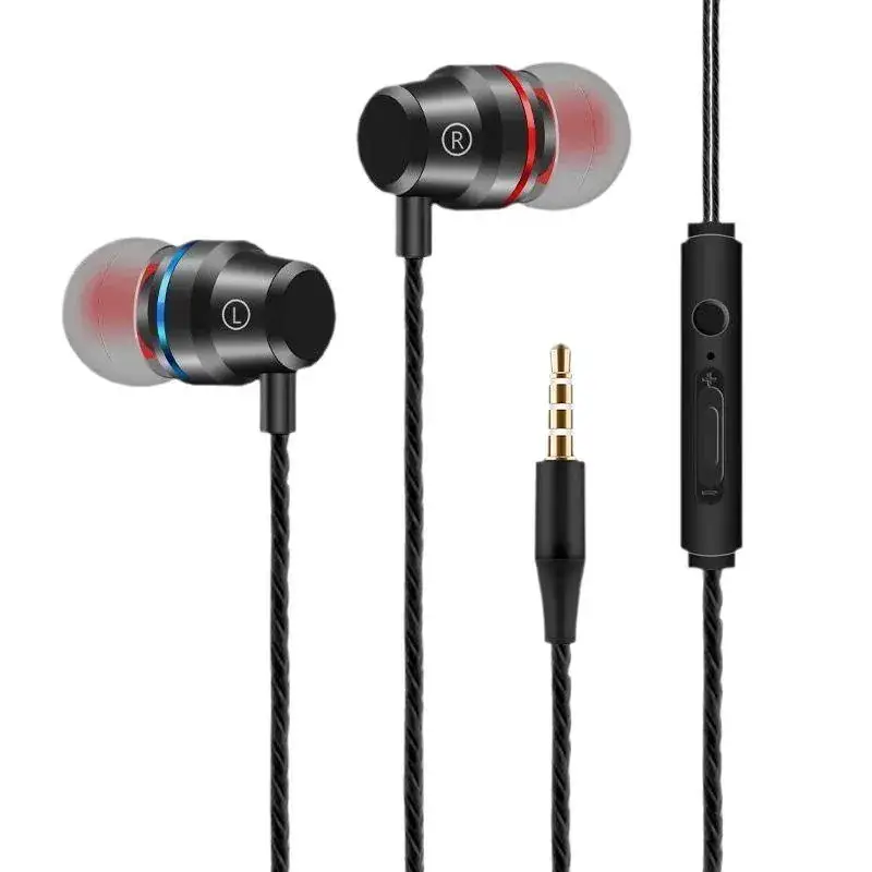 Red Blue Metal Type-C In-Ear Headset with Mic