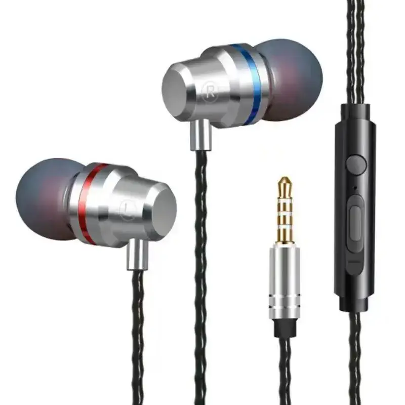 Red Blue Metal Type-C In-Ear Headset with Mic