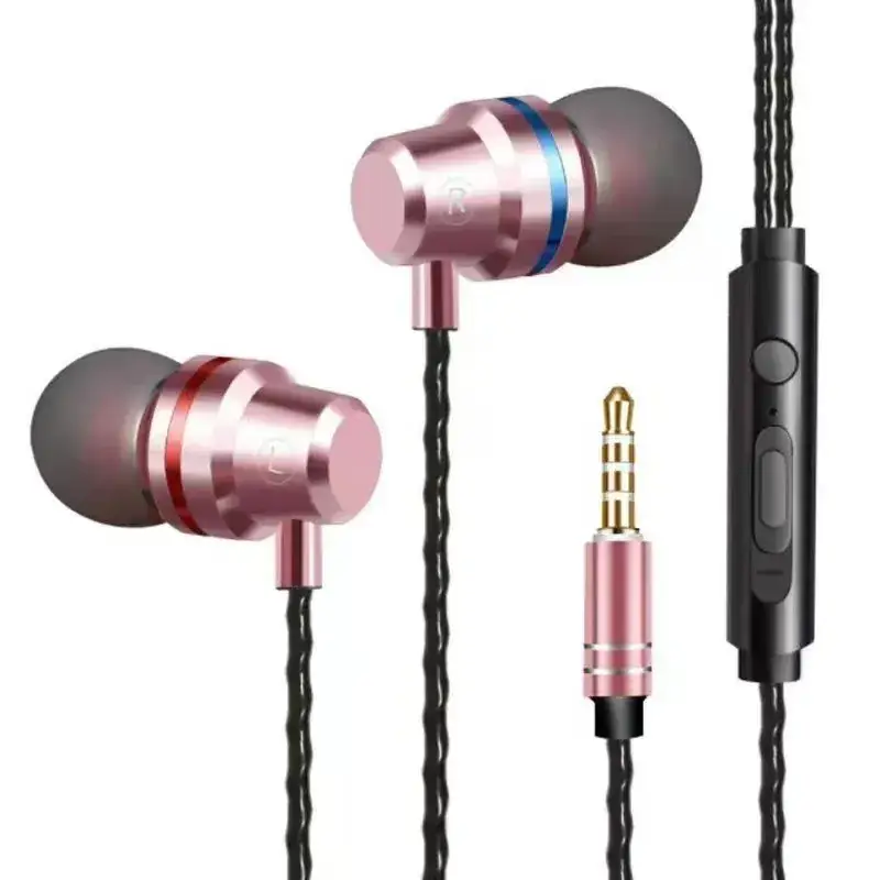 Red Blue Metal Type-C In-Ear Headset with Mic