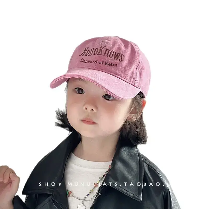 Children's Pink Korean Style Baseball Cap Sunshade Cap - Image 8