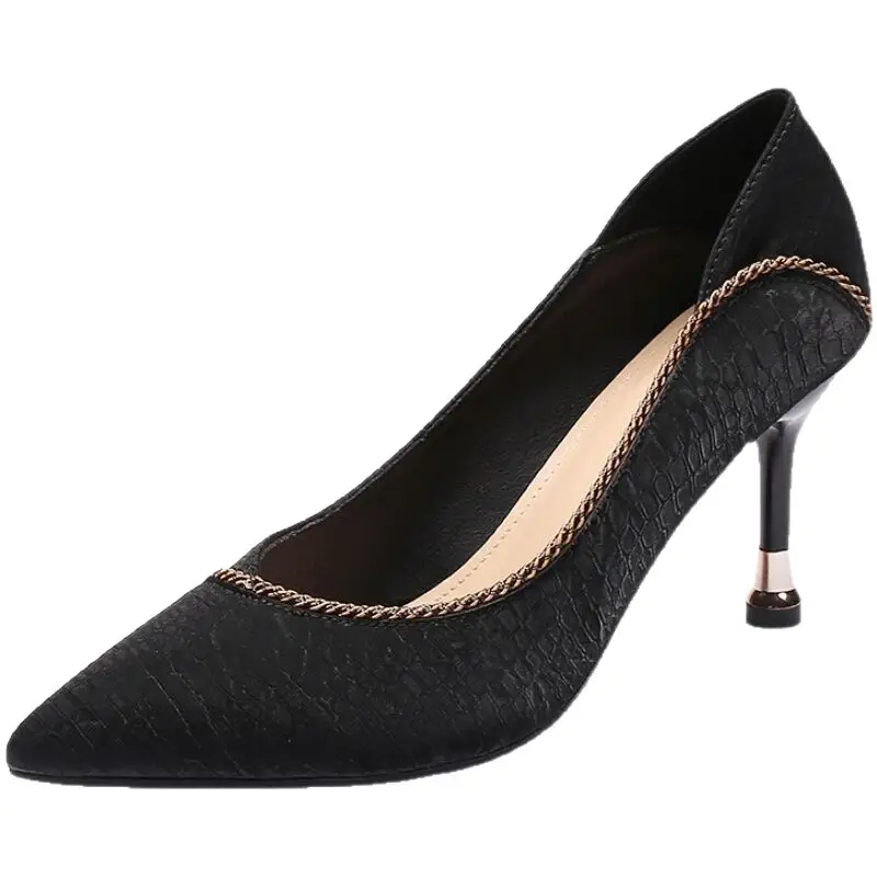French Retro High Heels for Women 2026 Spring New Style Stiletto Shallow Mouth Versatile Pointed Toe Professional Single Shoes for Women - Image 7