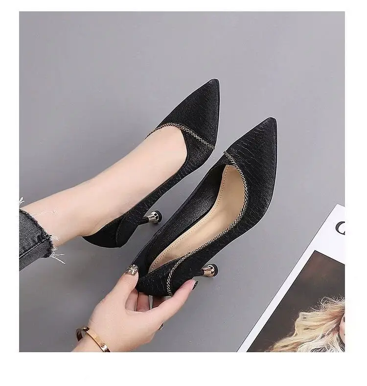 French Retro High Heels for Women 2026 Spring New Style Stiletto Shallow Mouth Versatile Pointed Toe Professional Single Shoes for Women — feature 3