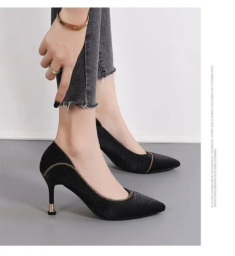 French Retro High Heels for Women 2026 Spring New Style Stiletto Shallow Mouth Versatile Pointed Toe Professional Single Shoes for Women — feature 6