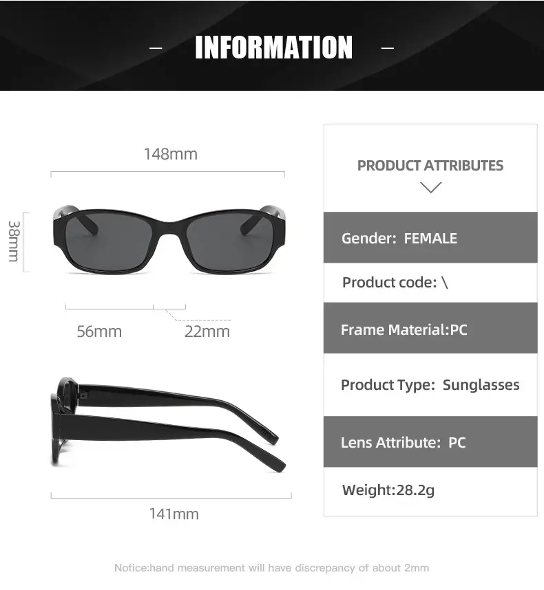 Women's Black Cat's Eye Sunglasses UV Protection — feature 6