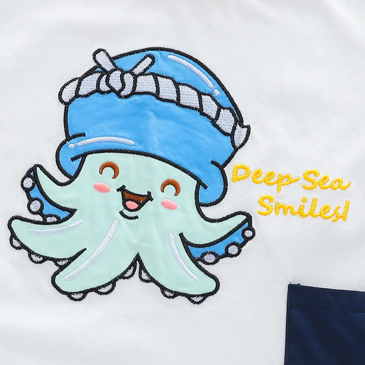 Kids White T-Shirt Navy Pants Summer Set — feature 5
