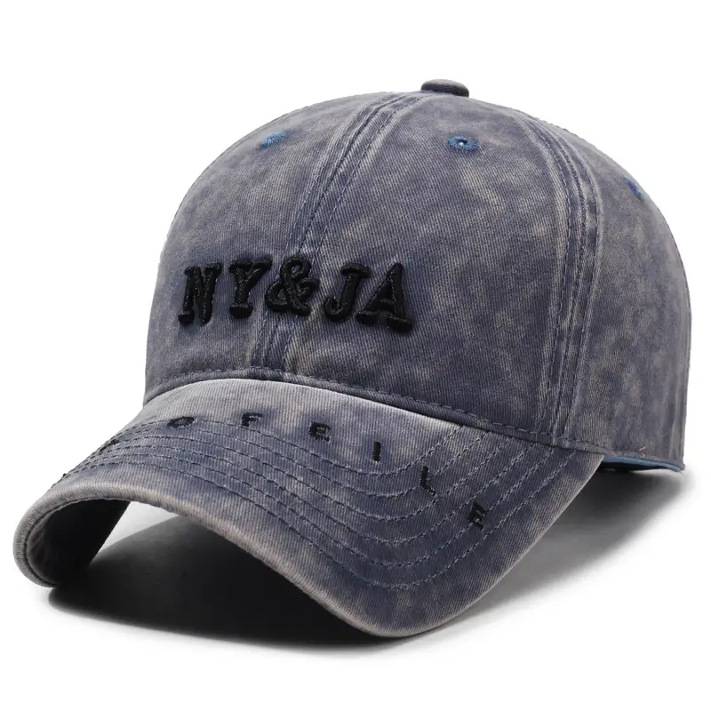 American Vintage Letter Baseball Cap Women's Face Showface Small Spring New Washed All-match Casual Sunshade Duck Tongue Hat for Men - Image 7