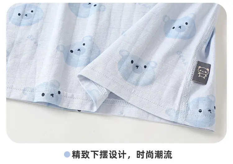 Kaka Panda Boys' Purple Short Sleeve T-Shirt & Shorts Set — feature 13