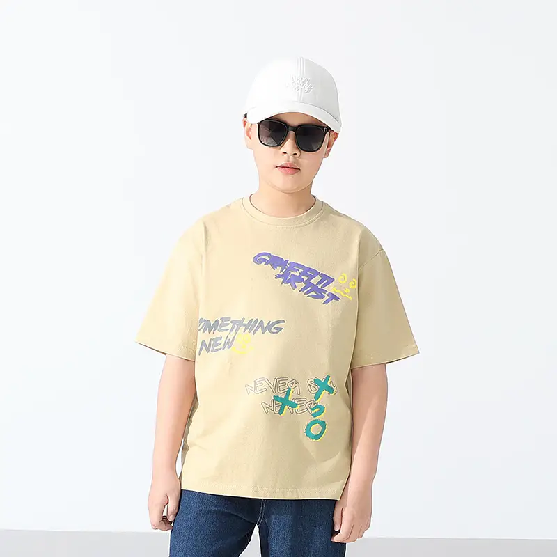 Kids Korean Style Loose T-Shirt Yellow - Image 6