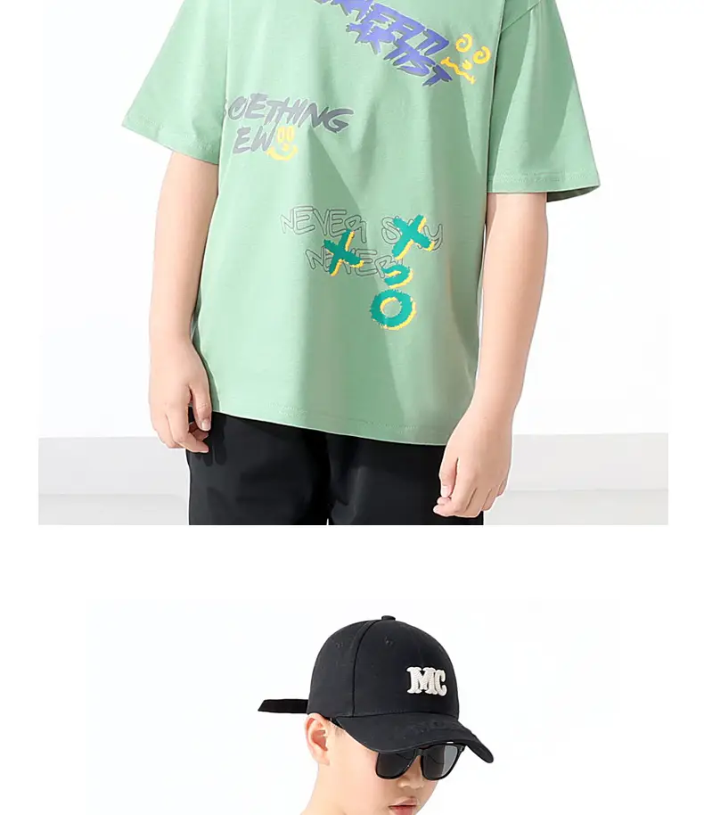 Kids Korean Style Loose T-Shirt Yellow — feature 13