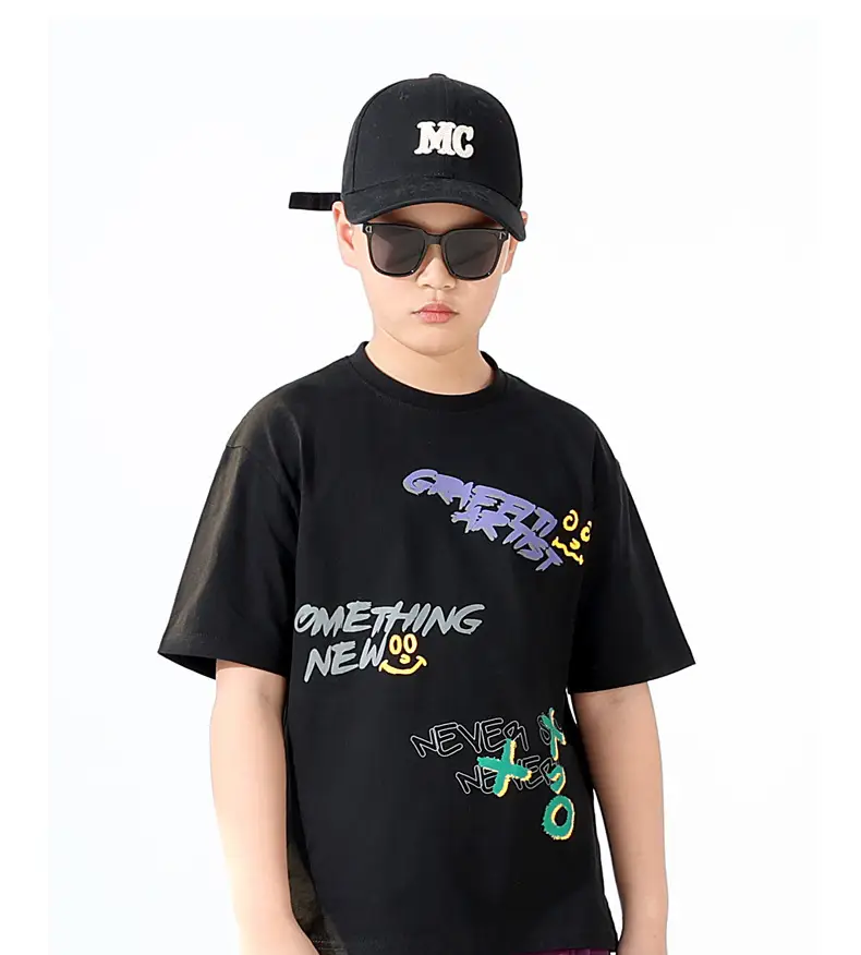 Kids Korean Style Loose T-Shirt Yellow — feature 8