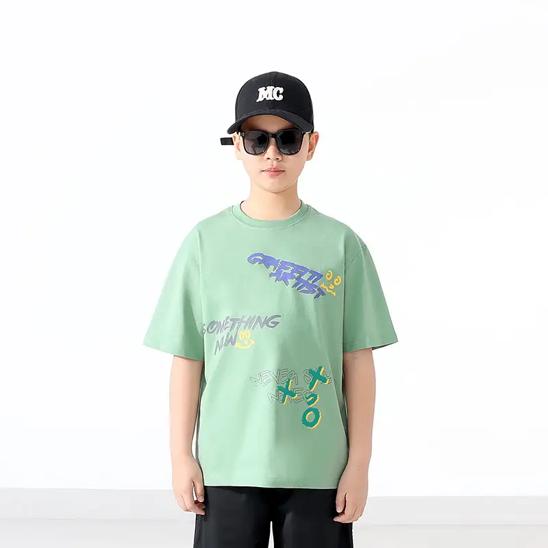 Kids Korean Style Loose T-Shirt Yellow - Image 2