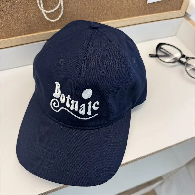 Women's Letter Embroidered Cap White Red Blue