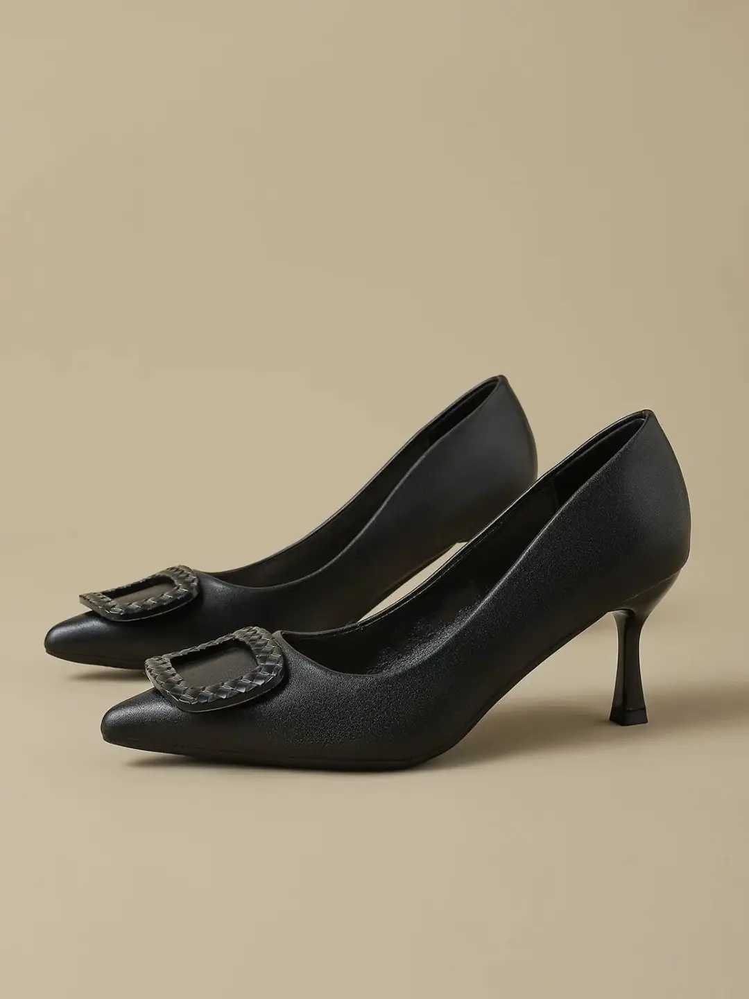 Professional High-heeled Shoes Women's Thin-heeled Soft-soled Interview Flight-attendant Students Etiquette Class Dress Commuter Black Work Shoes Leather Shoes - Image 2