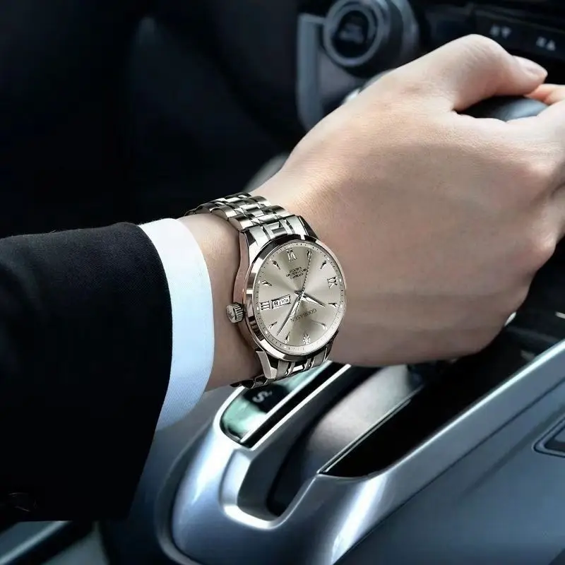 Men's Diamond Luminous Double Calendar Watch - Image 8