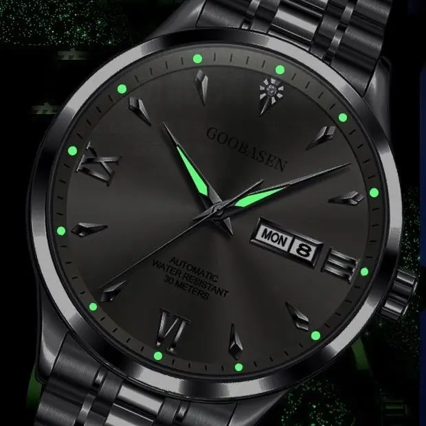 Men's Diamond Luminous Double Calendar Watch - Image 9