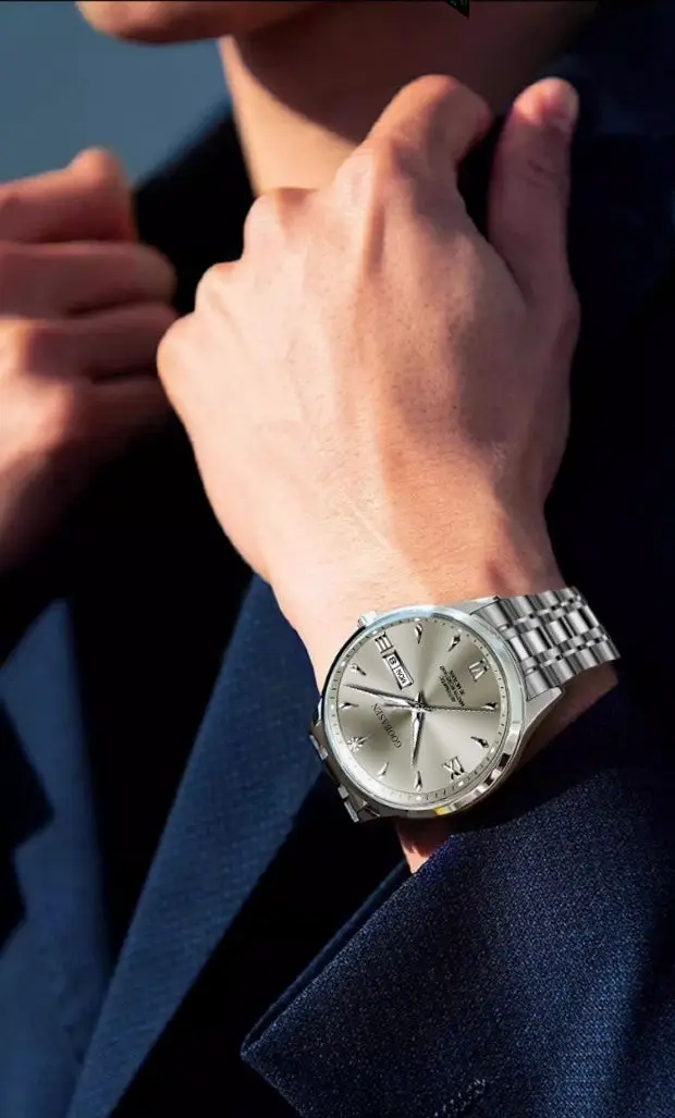 Men's Diamond Luminous Double Calendar Watch — feature 5