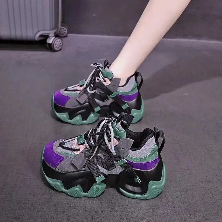 Women's Green Purple Chunky Sneakers 2025 - Image 5