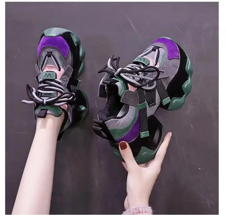 Women's Green Purple Chunky Sneakers 2025 — feature 13