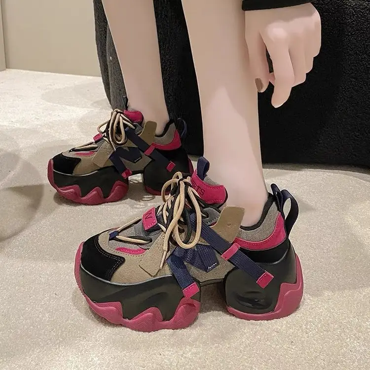 Women's Green Purple Chunky Sneakers 2025 — feature 7