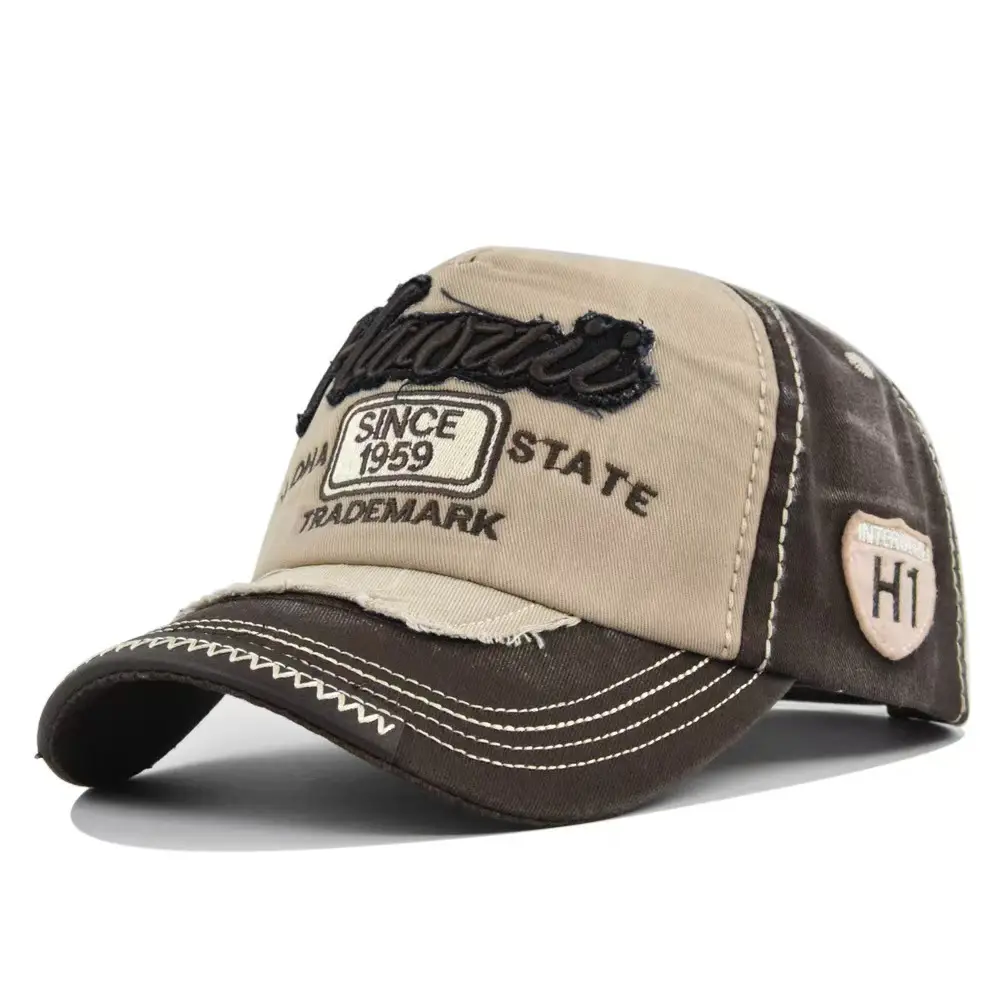 Retro Men's Letter Cap Red Black State Badge - Image 4