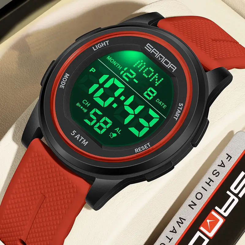 Sanda Digital Watch 6:30 14 24 Waterproof