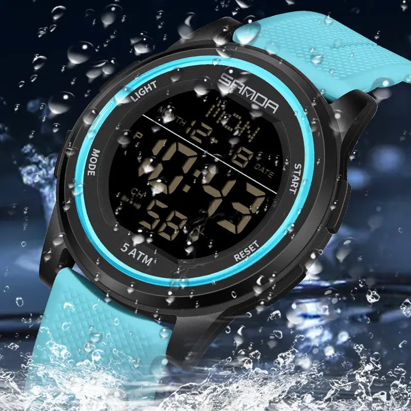 Sanda Digital Watch 6:30 14 24 Waterproof
