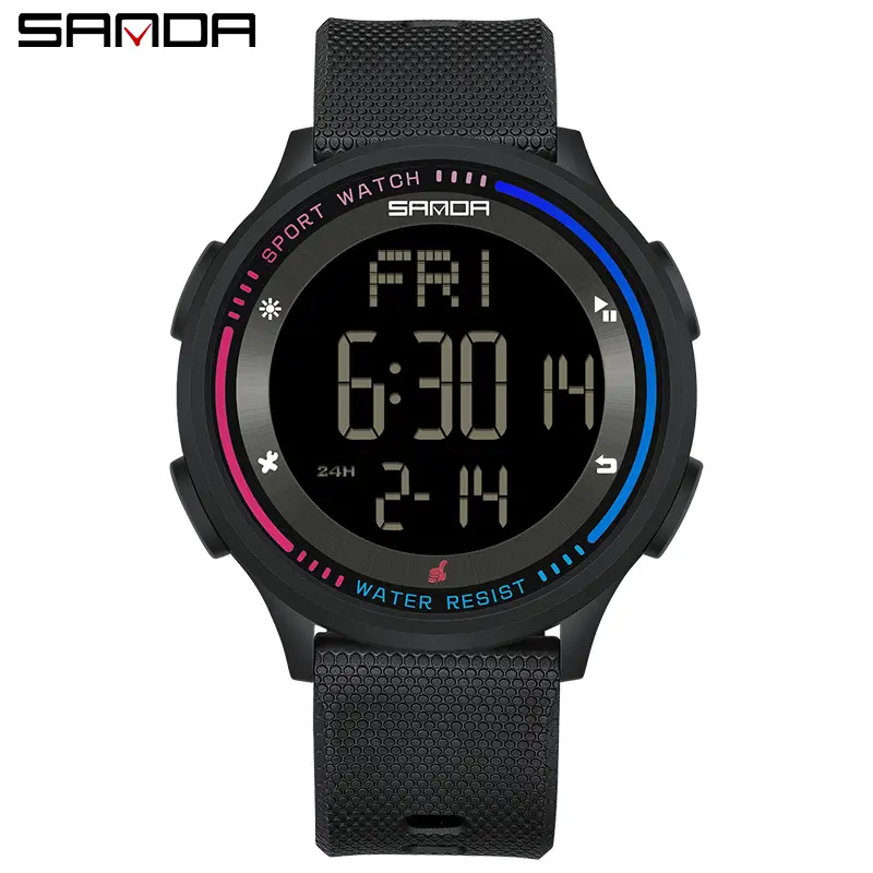 Sanda Digital Watch 6:30 14 24 Waterproof