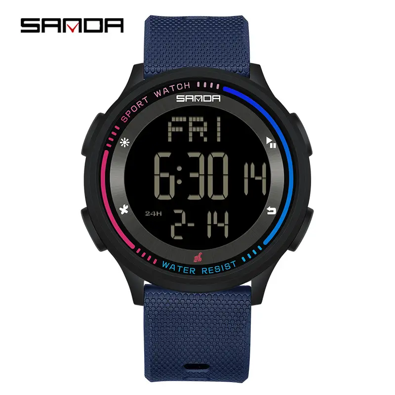 Sanda Digital Watch 6:30 14 24 Waterproof